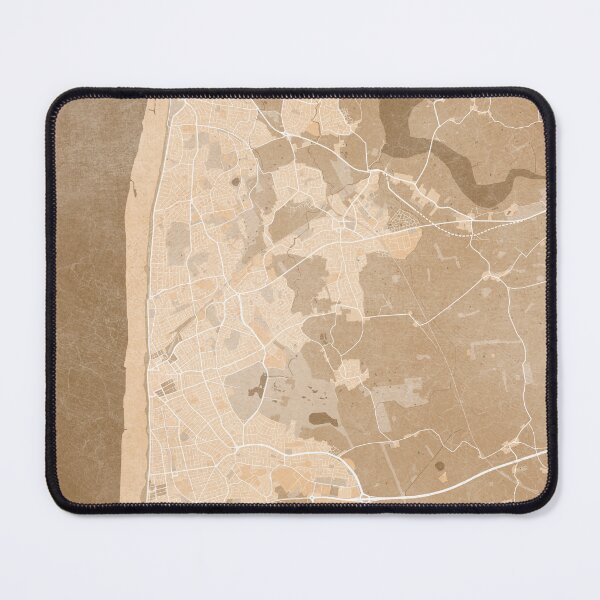 Item preview, Map of Blackpool (England) in sepia vintage style designed and sold by blursbyai.