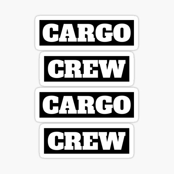 Item preview, Cargo Crew Sticker Set black white Flight Crew Pilot First Officer Captain designed and sold by AviationArtists.