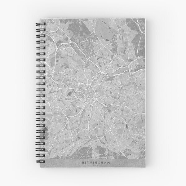Item preview, Map of Birmingham (England) in gray vintage style designed and sold by blursbyai.