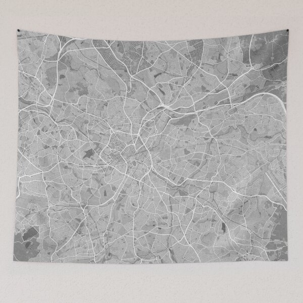 Artikelvorschau, Map of Birmingham (England) in gray vintage style entworfen und verkauft von blursbyai.