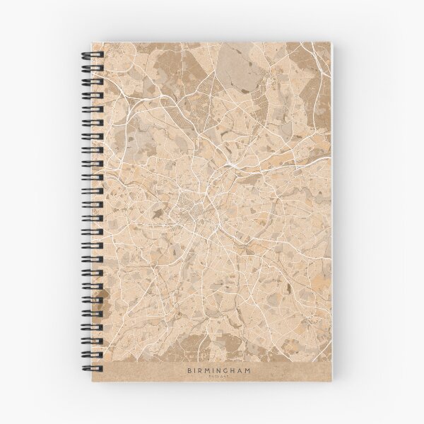 Item preview, Map of Birmingham (England) in sepia vintage style designed and sold by blursbyai.
