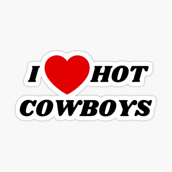 I Love Hot Cowboys Vintage Funny Red Heart Love Cowboy Pullover Hoodie