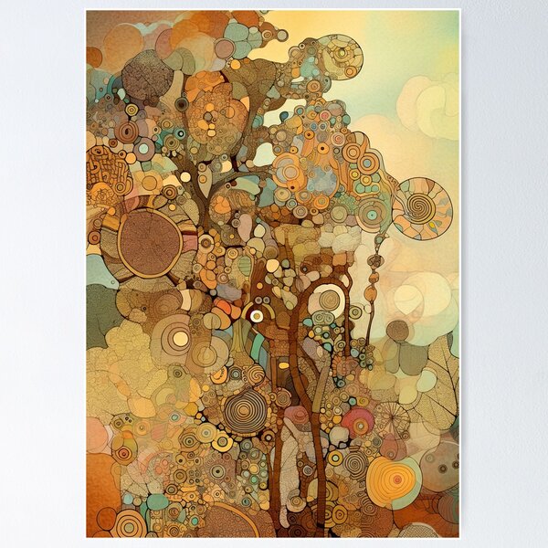Item preview, Klimt Style Forest Landscape designed and sold by BOYWANDER67.