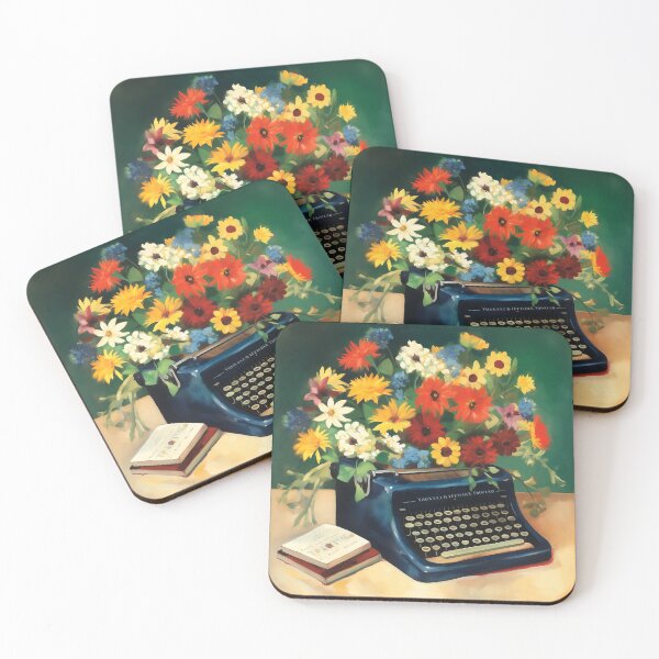 Item preview, Vintage Typewriter with Flowers and Books designed and sold by TheHellSong.