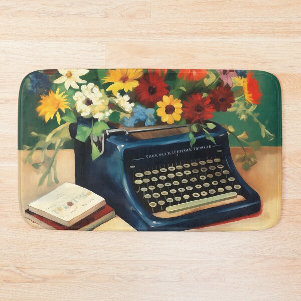 Item preview, Vintage Typewriter with Flowers and Books designed and sold by TheHellSong.
