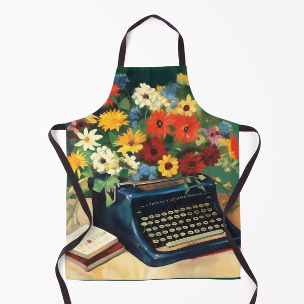 Item preview, Vintage Typewriter with Flowers and Books designed and sold by TheHellSong.
