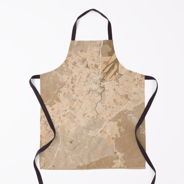 Item preview, Map of Belfast (Northern Ireland) in sepia vintage style designed and sold by blursbyai.