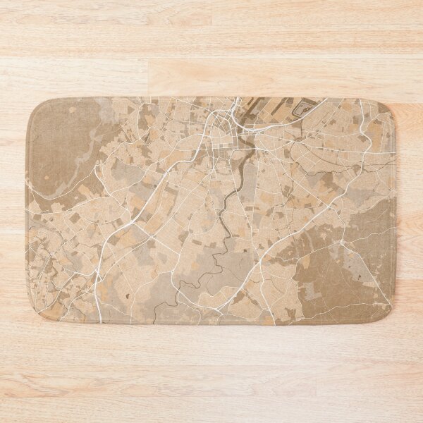 Item preview, Map of Belfast (Northern Ireland) in sepia vintage style designed and sold by blursbyai.