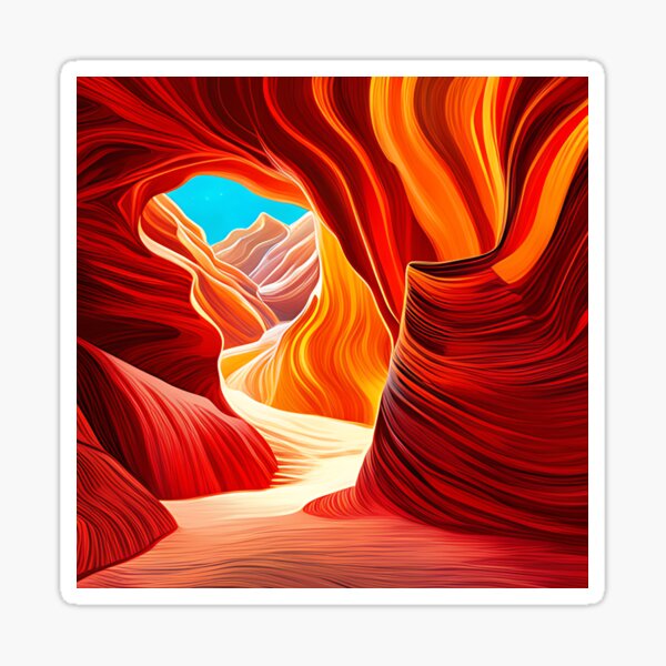 Item preview, The Skyline Of Antelope Canyon︱Vincent Van Gogh Style designed and sold by ArtificerArt.