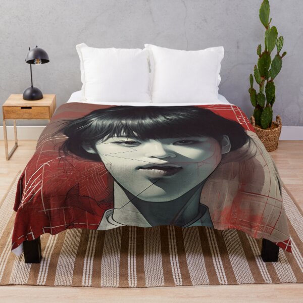 Item preview, Original Portrait of a Young Japanese Robot Girl in Red Background and Straight Lines designed and sold by SingularityGeek.