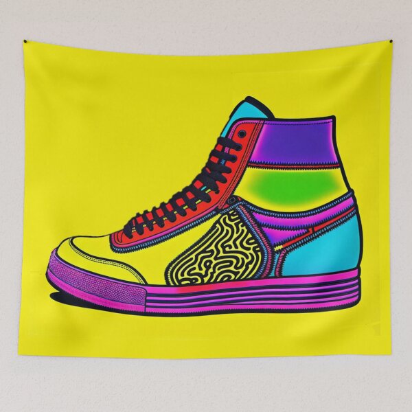 Item preview, A Pair of Highly Colourful Pop Art Trainers designed and sold by KALEIDOSCOPE UK.