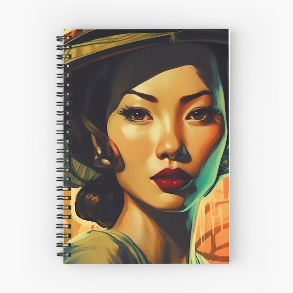 Item preview, Portrait of Asian Girl with Beautiful Red Lips and Sun Hat designed and sold by SingularityGeek.