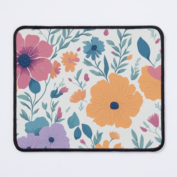 Item preview, boho flowers patten orange red pink designed and sold by jkrphoto.