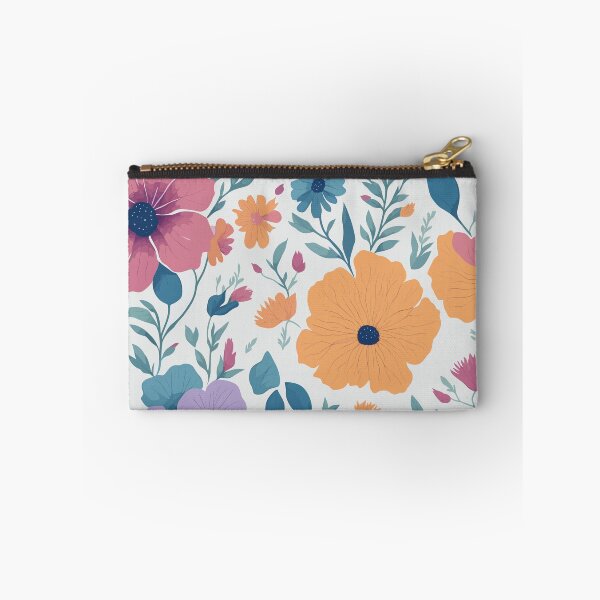 Item preview, boho flowers patten orange red pink designed and sold by jkrphoto.