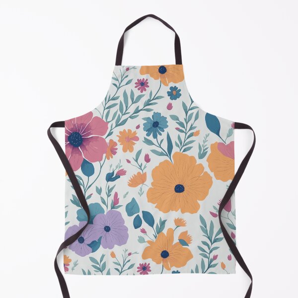 Item preview, boho flowers patten orange red pink designed and sold by jkrphoto.