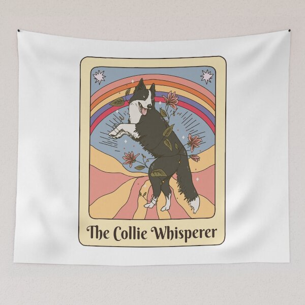 Item preview, Border Collie Sheepdog Puppy Dog Lover Floral Tarot  designed and sold by MrEddie10.