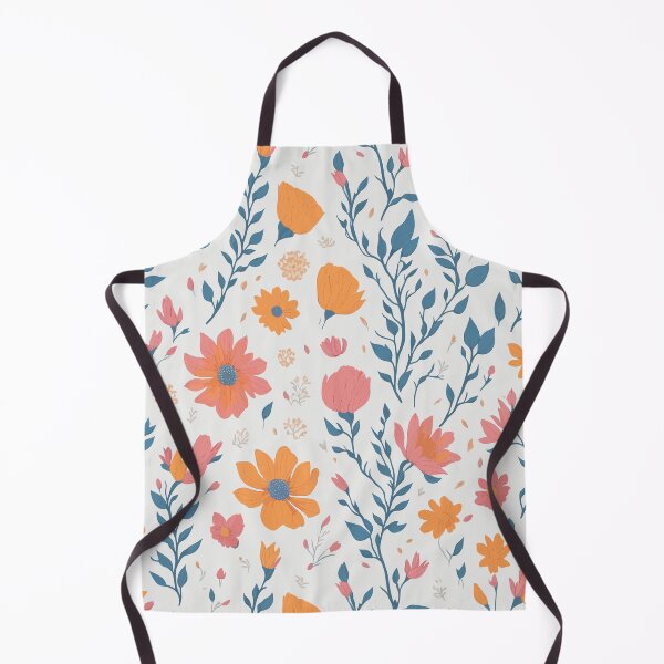 Item preview, boho flowers patten orange red pink designed and sold by jkrphoto.