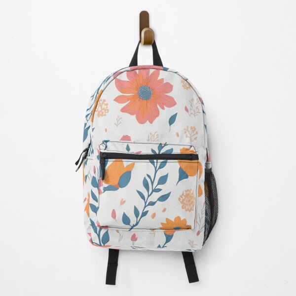 Item preview, boho flowers patten orange red pink designed and sold by jkrphoto.