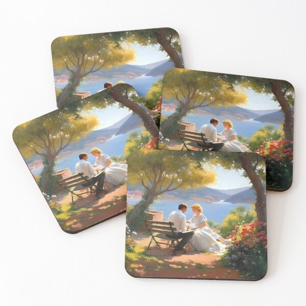 Item preview, Romantic Oil Painting of a Girl Proposing to Her Boyfriend designed and sold by SingularityGeek.