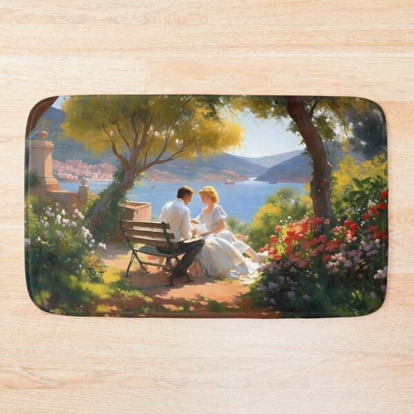 Item preview, Romantic Oil Painting of a Girl Proposing to Her Boyfriend designed and sold by SingularityGeek.