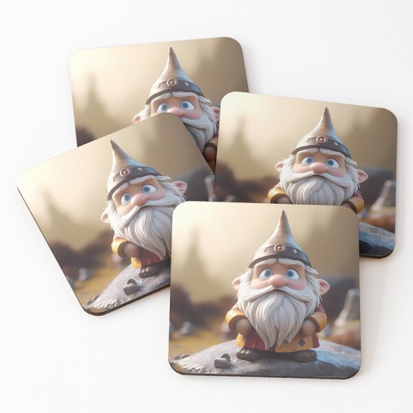 Item preview, Small gnome figure atop a rock in the middle of a forest designed and sold by SingularityGeek.