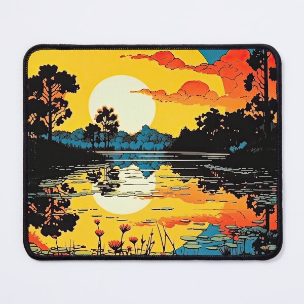 Item preview, A sunrise at the lake designed and sold by Deep-Dream-Darkness.