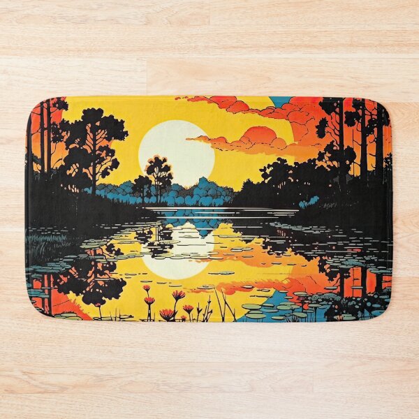 Item preview, A sunrise at the lake designed and sold by Deep-Dream-Darkness.