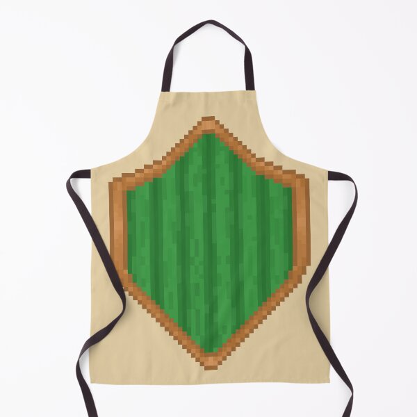 Item preview, pixel green wooden shield designed and sold by autumnalmanac.