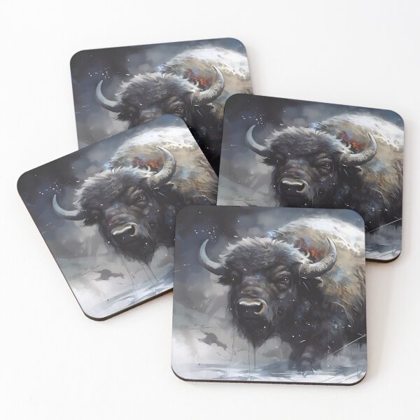 Item preview, Struggling Bison Trapped in Snow designed and sold by SingularityGeek.