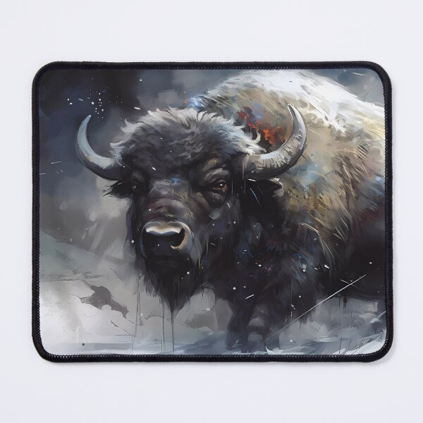 Item preview, Struggling Bison Trapped in Snow designed and sold by SingularityGeek.