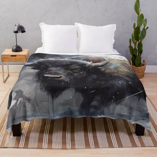 Item preview, Struggling Bison Trapped in Snow designed and sold by SingularityGeek.