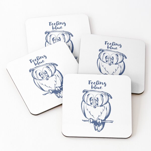 Item preview, Blue Owl / Illustration designed and sold by illustuff.