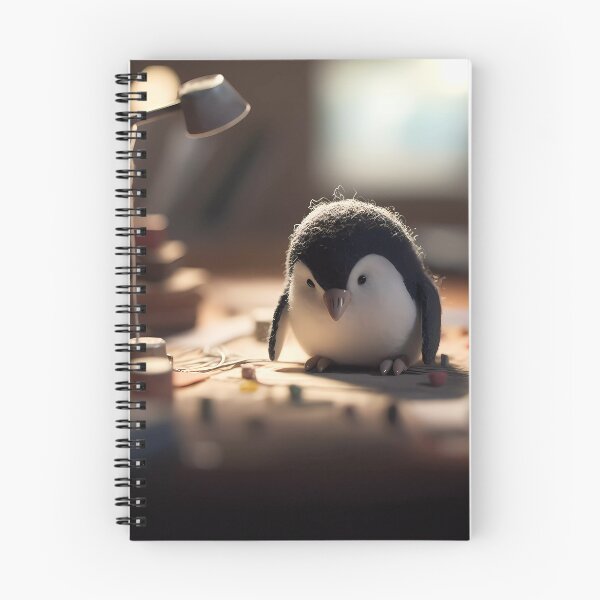 Item preview, Woolen Scientist Penguin Deep in Concentrated Research with a Gooseneck lamp designed and sold by SingularityGeek.