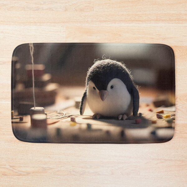 Item preview, Woolen Scientist Penguin Deep in Concentrated Research with a Gooseneck lamp designed and sold by SingularityGeek.
