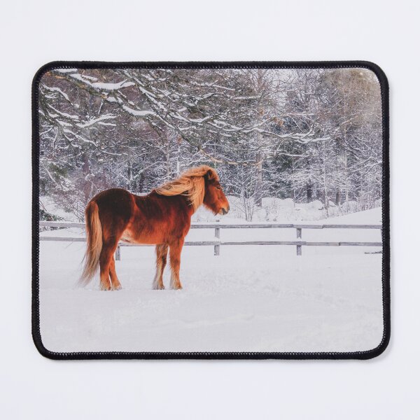 Item preview, Chestnut Horse in Winter Scene - Matte Version designed and sold by Nicklas81.