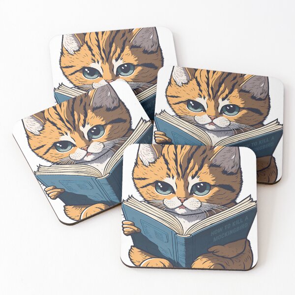 Item preview, Cat reads a textbook designed and sold by Kingrocker.