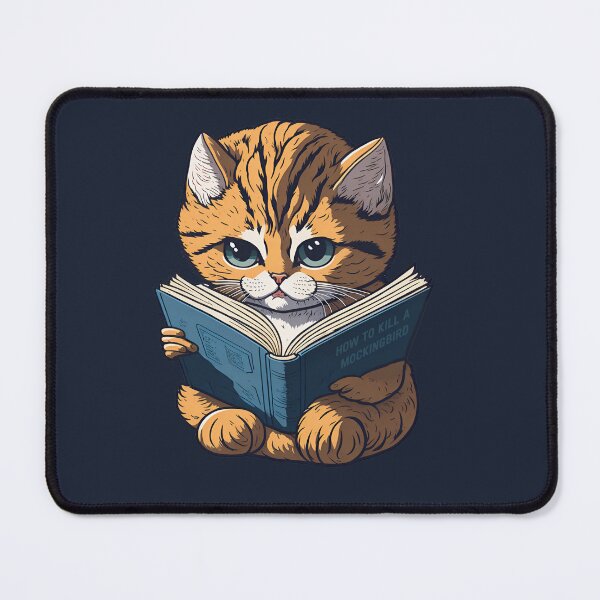 Item preview, Cat reads a textbook designed and sold by Kingrocker.