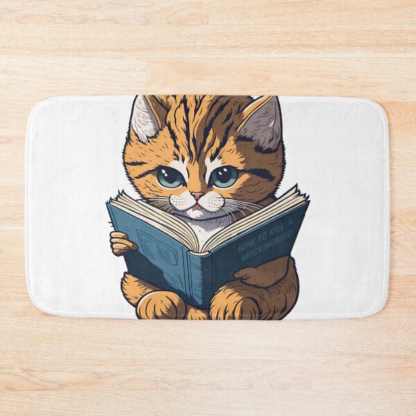 Item preview, Cat reads a textbook designed and sold by Kingrocker.