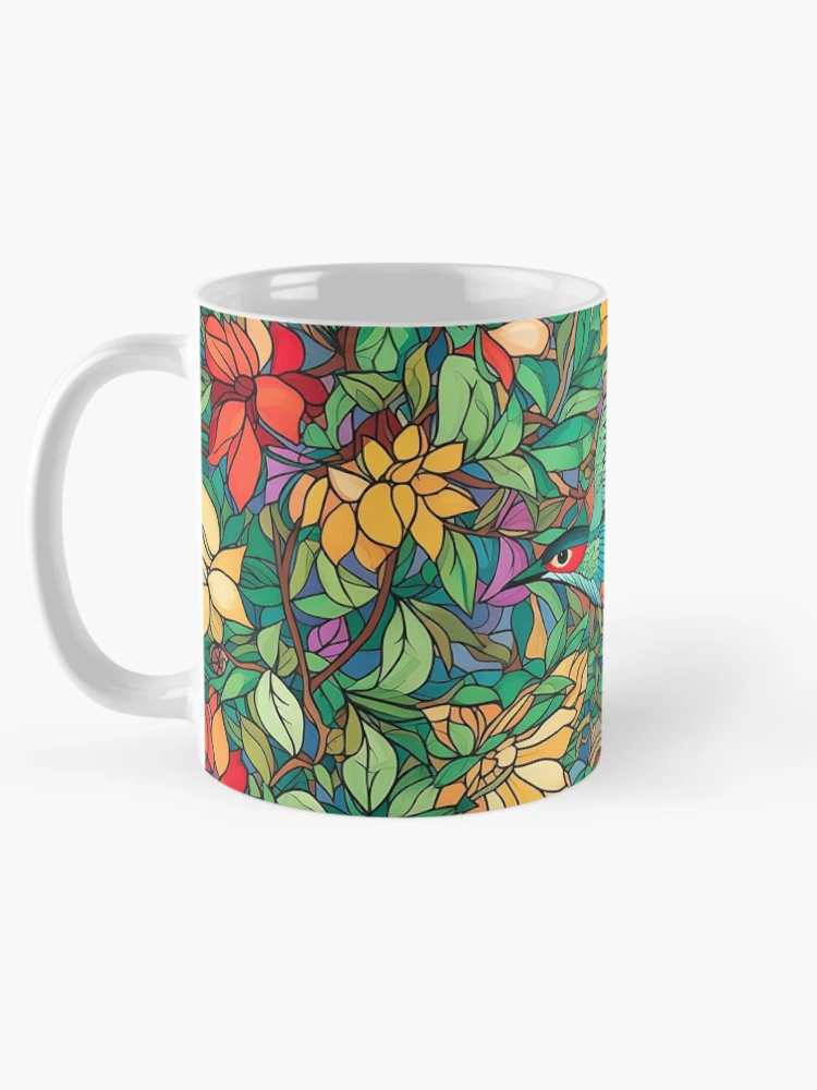 Thumbnail 5 of 6, Coffee Mug, Hummingbird Pattern designed and sold by RooArtistry.