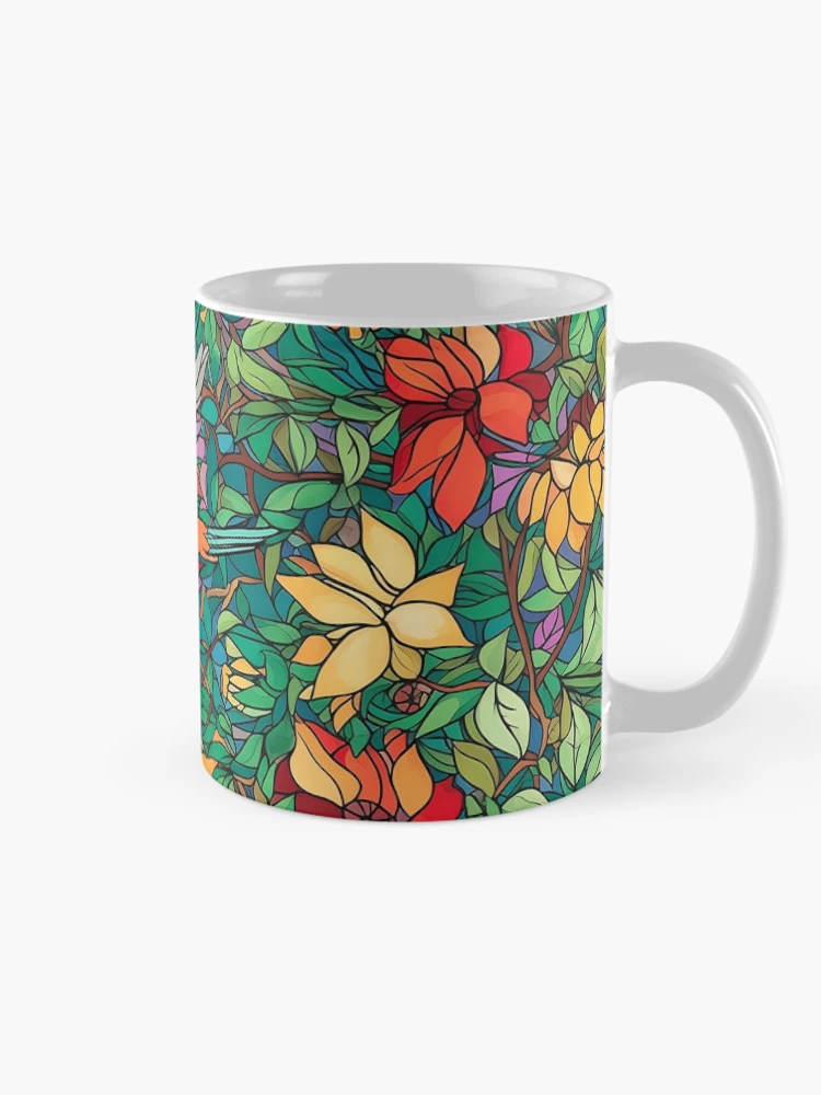 Thumbnail 3 of 6, Coffee Mug, Hummingbird Pattern designed and sold by RooArtistry.