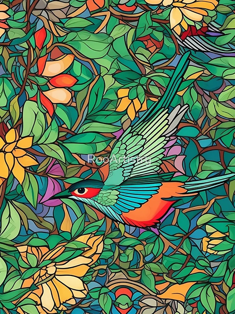 Thumbnail 4 of 4, iPhone Case, Hummingbird Pattern designed and sold by RooArtistry.