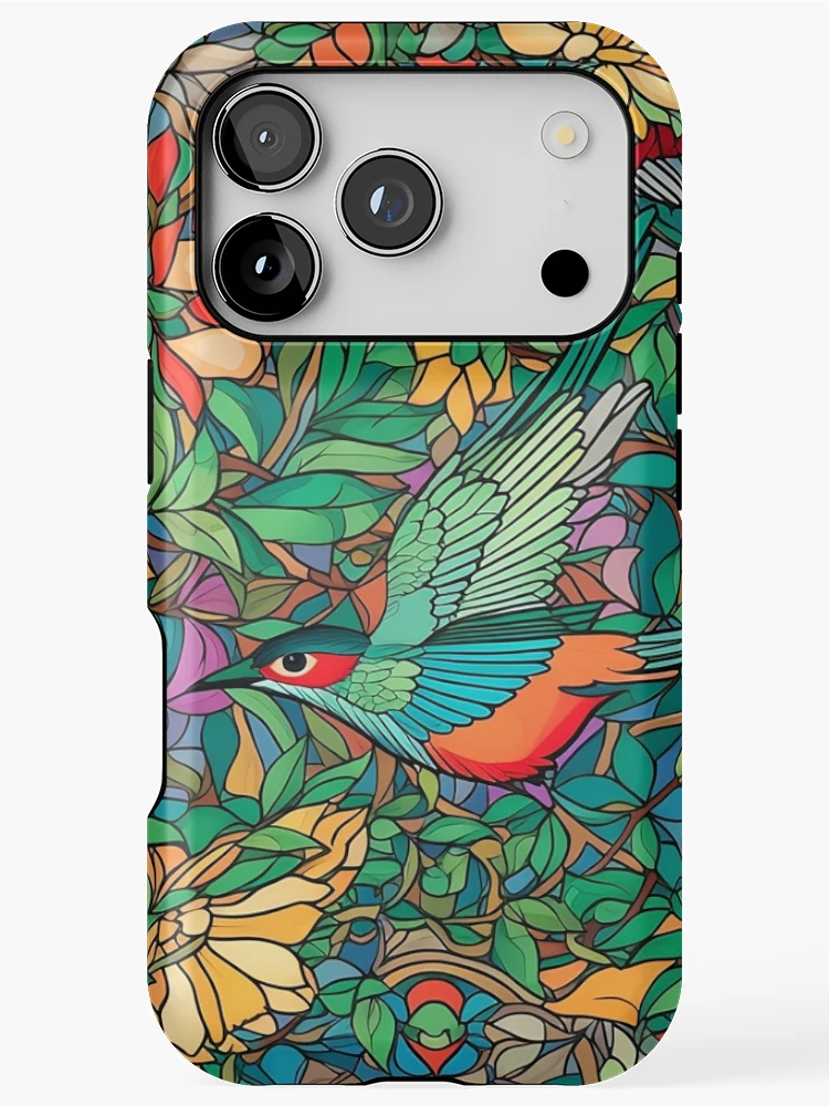 Thumbnail 1 of 4, iPhone Case, Hummingbird Pattern designed and sold by RooArtistry.