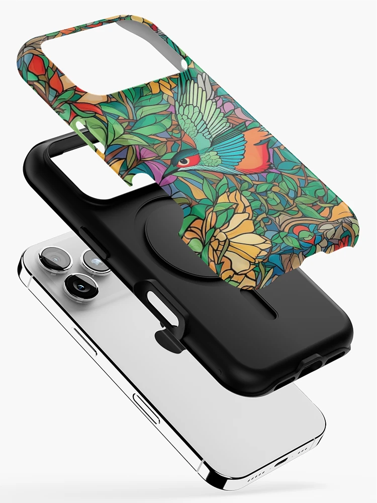 Thumbnail 2 of 4, iPhone Case, Hummingbird Pattern designed and sold by RooArtistry.
