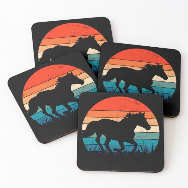 Item preview, Retro Colored Galloping Horse designed and sold by ArtMeetsPizza.