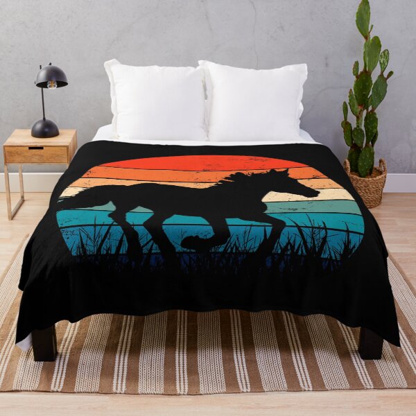 Item preview, Retro Colored Galloping Horse designed and sold by ArtMeetsPizza.