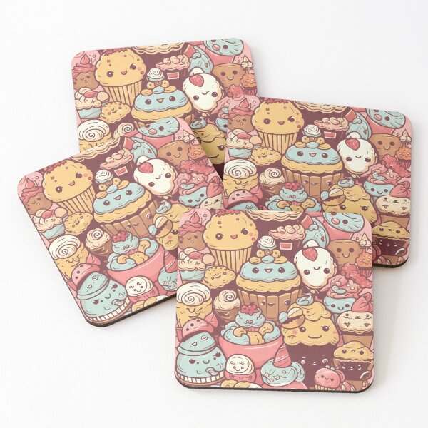 Item preview, Cute happy kawaii sweets doodling designed and sold by Tim Münnig.