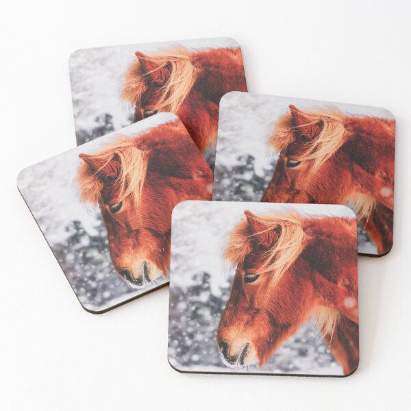 Item preview, Chestnut Horse in The Snow - Matte Version designed and sold by Nicklas81.