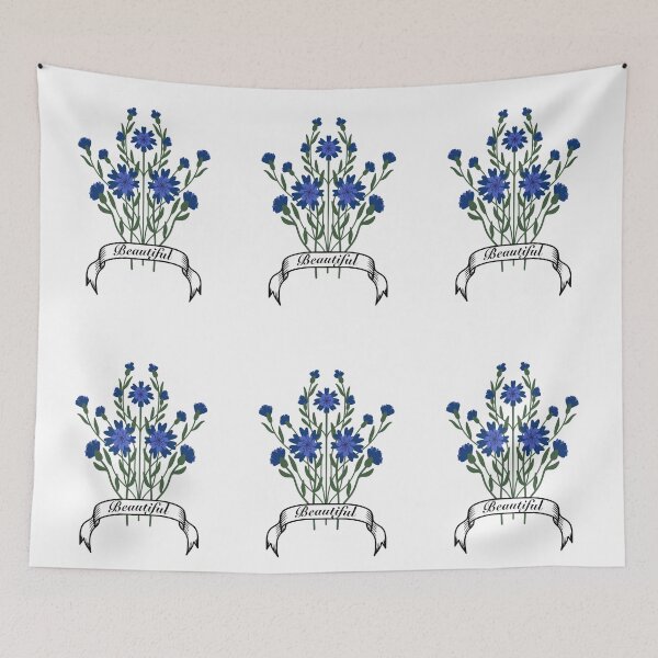 Item preview, Modern Heraldry - Beautiful Cornflowers designed and sold by Smetankinaart.
