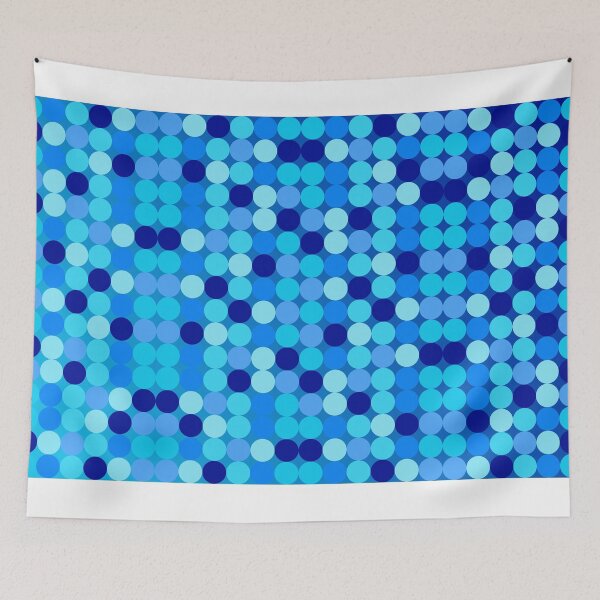Item preview, Blue mosaic, circles, water, swimming pool, ocean, sea designed and sold by bunterkunt.