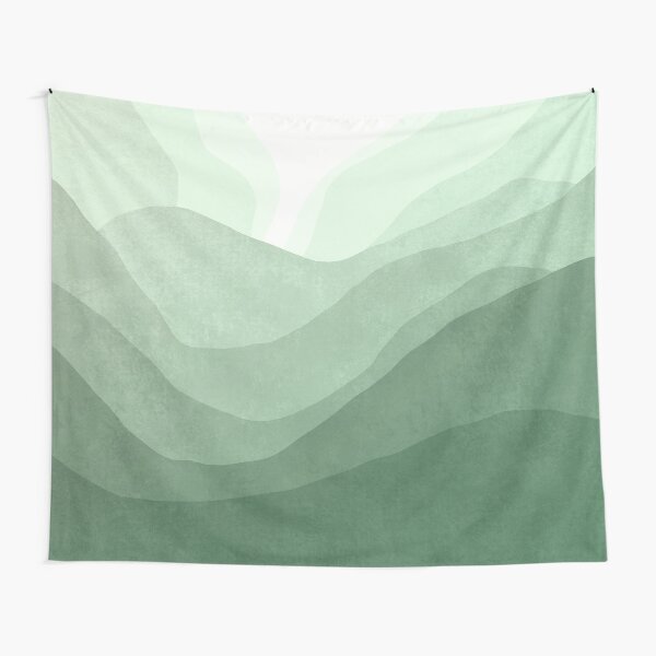 Green wave landscape Tapestry